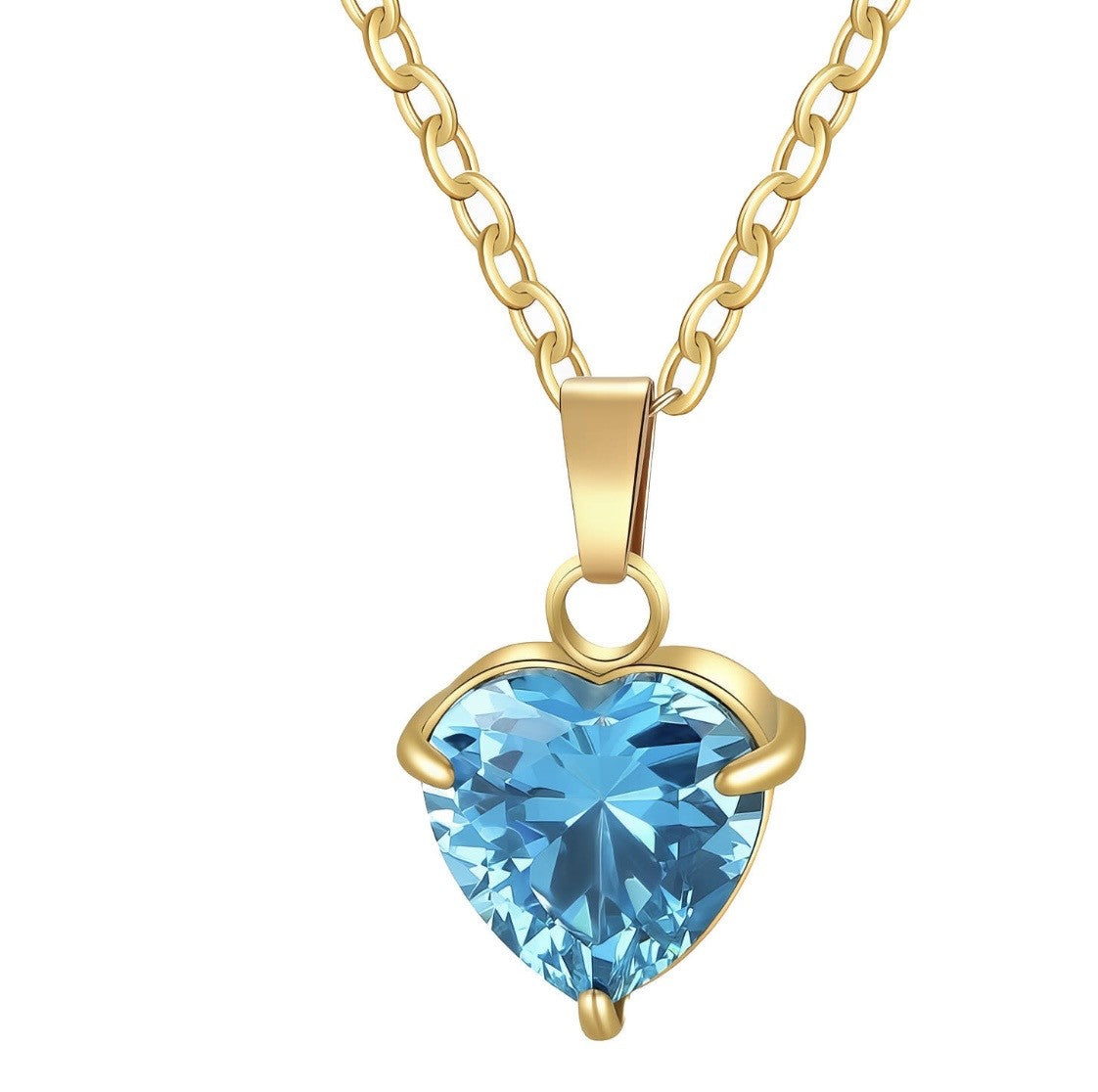 Blue Heart Necklace