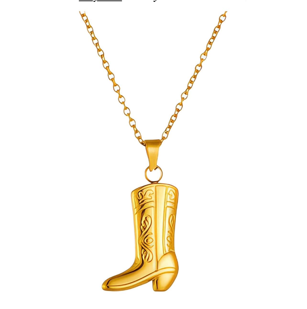 Cowgirl Boot Necklace