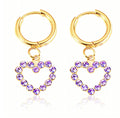 Lavender Heart Earrings