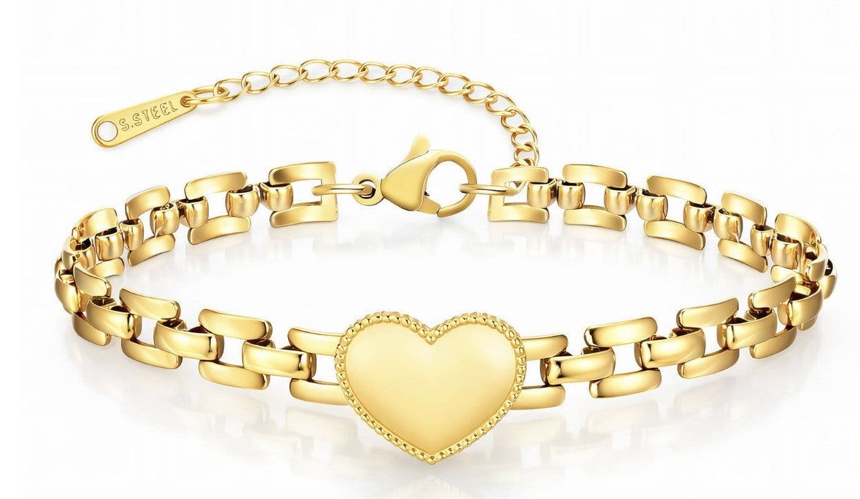 Gold Plated Heart Bracelet